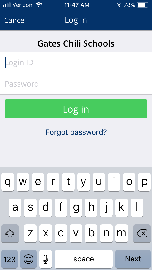 Login Page 